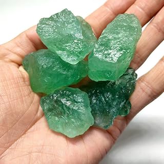 LIJUCAI Espécimen Mineral de Piedra de fluorita Verde Natural Piedras en Bruto de Cristal de Cuarzo Decoración del hogar o decoración del Tanque de Peces, Fluorita Verde, 25,30 g (1 Unidad)