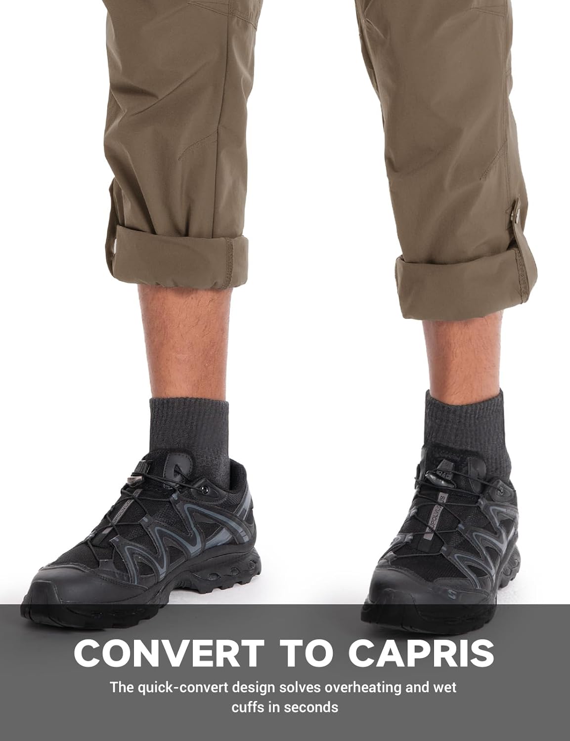 Moosehill Hiking Pants Men Stretch: Breathable Waterproof Quick Dry Lightweight Nylon Spandex Pants for Fishing Travel - Image 4