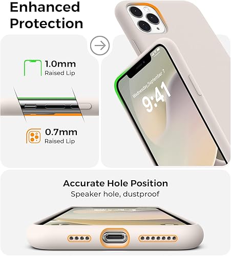 Vista 6 de AOTESIER Funda compatible con iPhone 11 Pro Max, silicona de alta calidad [protección militar contra caídas]