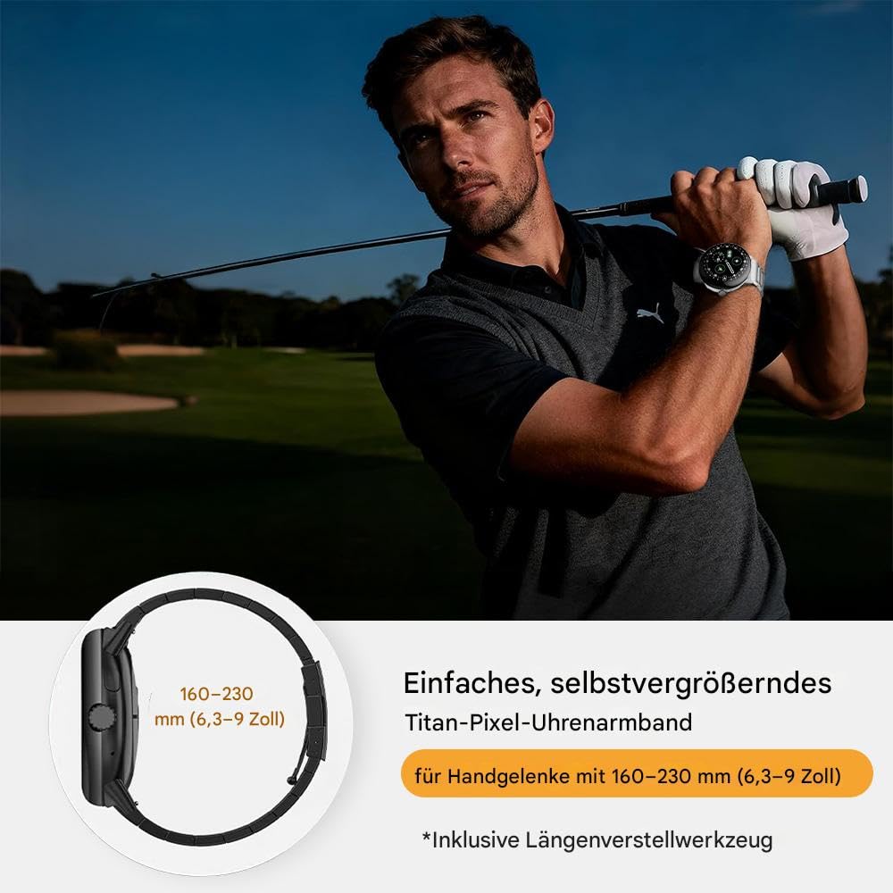 Bracelet en métal titane pour Google Pixel Watch 5/4/3 45 mm, 4/3/2