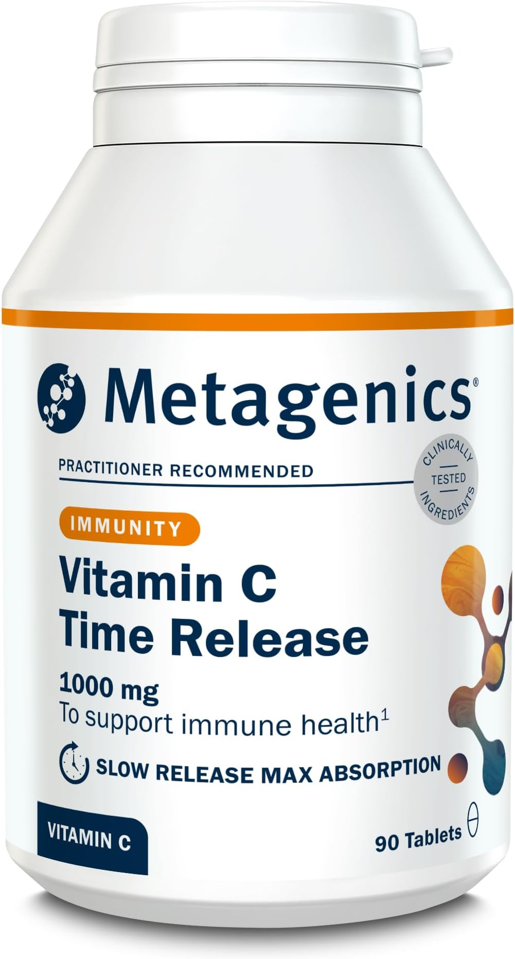 – Vitamin C 1000mg Time Release - Optimal Bioavailability and Gentle Digestion - 90 Tablets