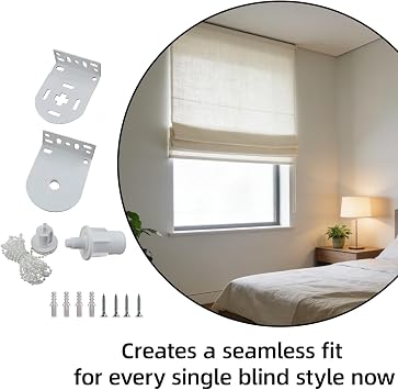 30mm Roller Blind Fittings,Roller Blind Spares and Repair Parts Kit with Clutch Mechanism,Roller Blind Brackets,Includes Metal Brackets & 3m Chain,Supports up to 5kg for DIY Replacement