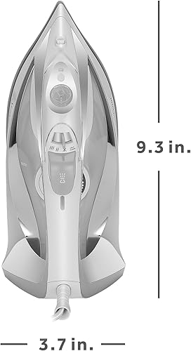 Vista 11 de Sunbeam Steam Master GCSBCL-202-000. Plancha mediana 1400 W, color negro y azul, con antigoteo, base antiadherente, control variable de vapor, cable