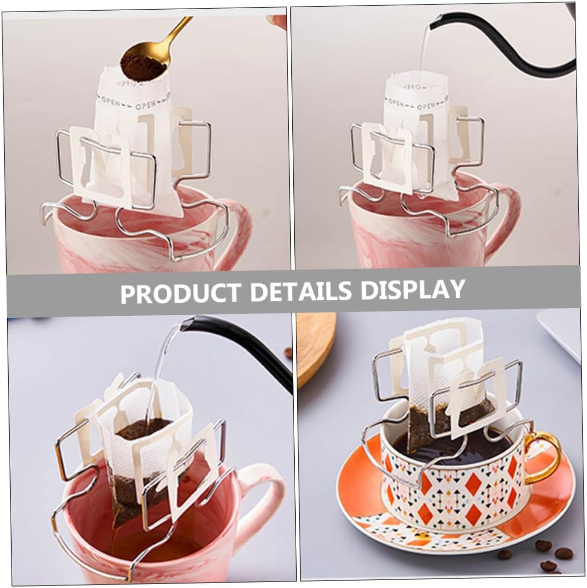 Stainless Steel Coffee Filter Bag Holder, Drip Rack image 5