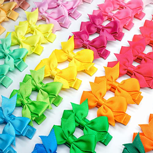 Céllot CELLOT-XY-24 Baby Hair Clips 50Pcs Tiny 2 Inch Baby Hair Bows Fully Covered Barrettes Clips thumb #6
