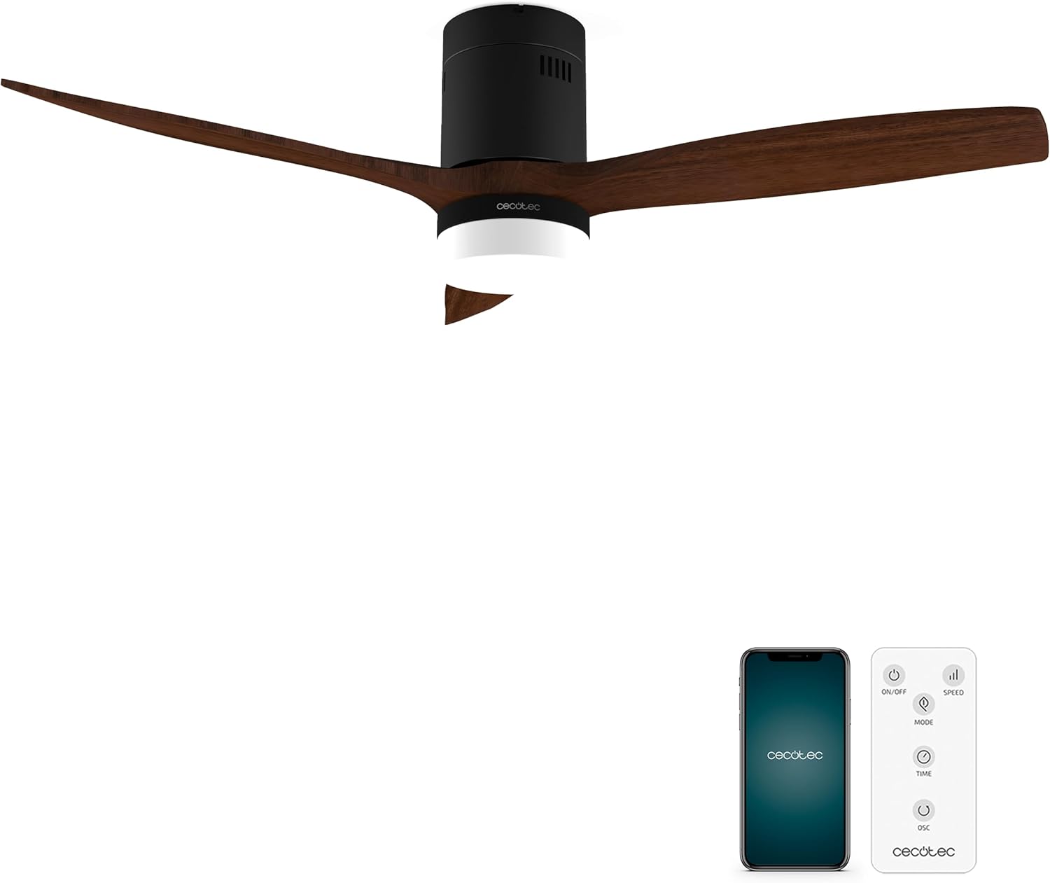 Cecotec Ventilador Techo Luz Wifi EnergySilence 5600 Black Aqua 52” 4 61FSTj64KkL. AC SL1500