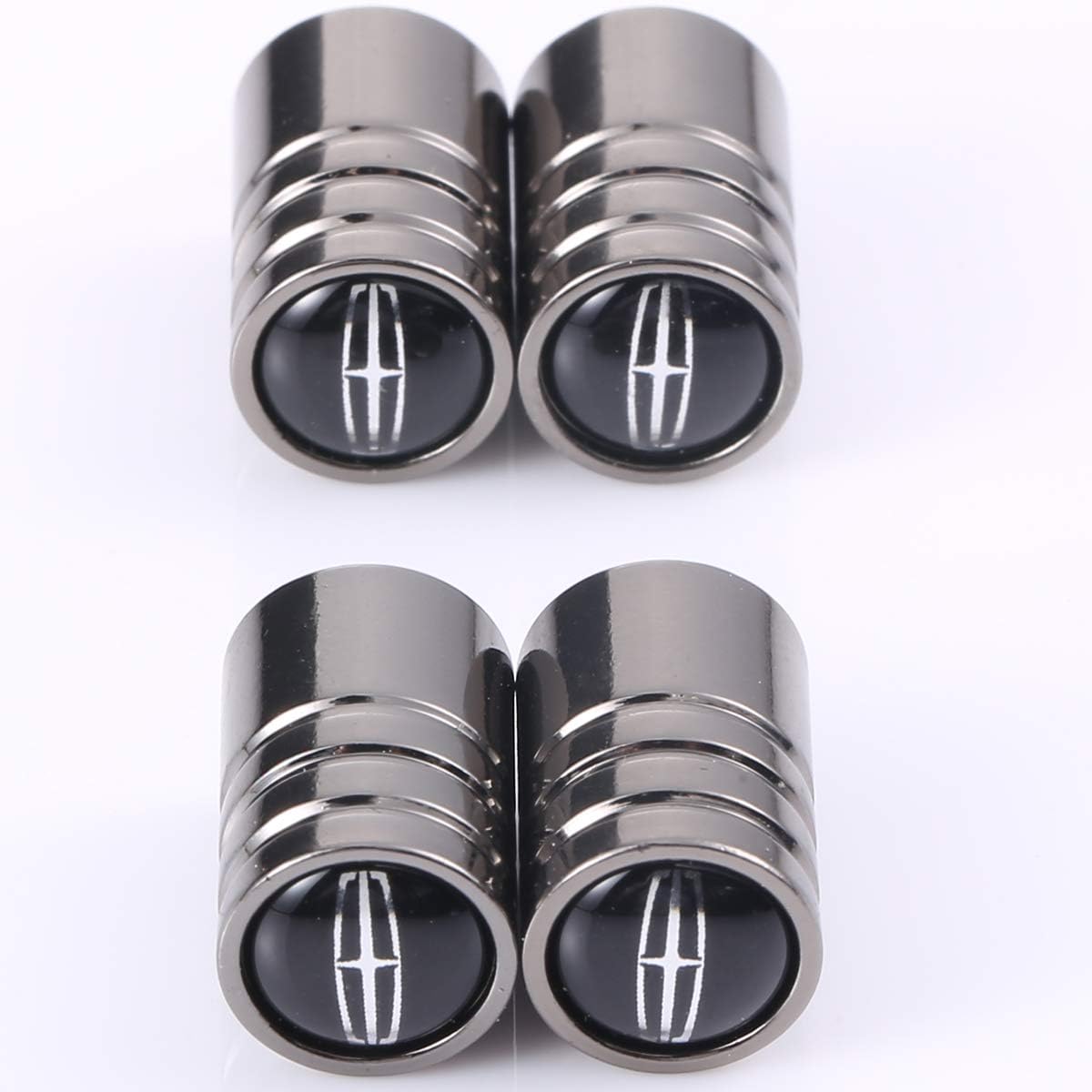 TK-KLZ 5Pcs Chrome Car Tire Valve Stem Caps for Lincoln Navigator TownCar Continental MKZ MKX MKC Decorative Accessories