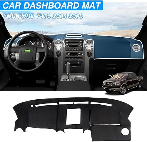 Miniatura 3 de Cartist Cubierta de tablero para Ford F150 2004 2005 2006 2007 2008 cubierta de tablero de gamuza antideslizante almohadilla protectora de