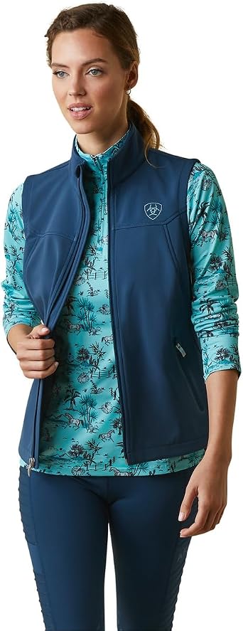 ARIAT Womens New Team Softshell Vest, Deep Petroleum, Size Small