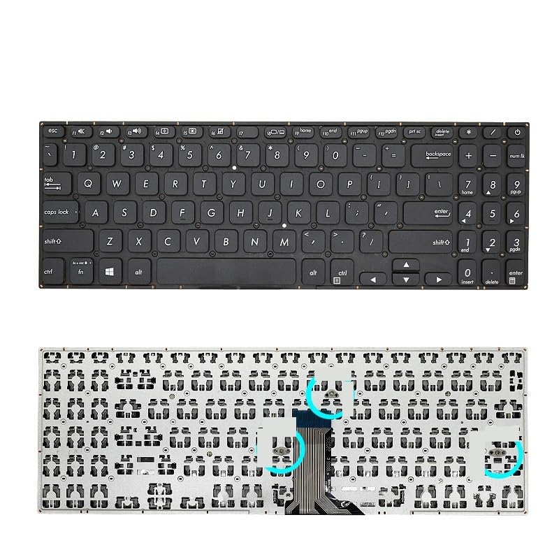 Clavier de rechange VivoBook S15 S530U S530F rétroéclairé US noir pour PC portable