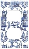 Asian Blue Willow Chinoiserie Outlet Cover – Traditional Decor