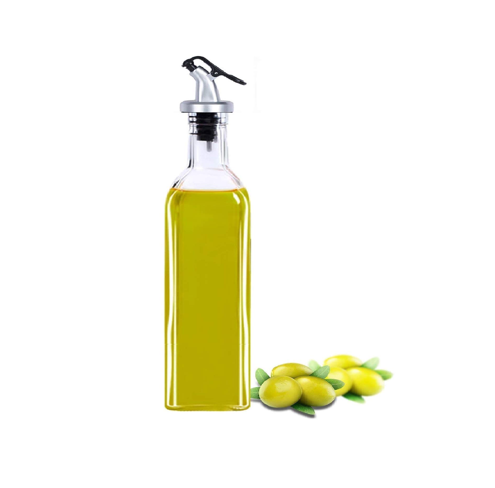 Korona Oil Dispenser for Kitchen 1 Litre Glass - Clear - 1000 ml - Pack of 1 (TT 1000 * 1)