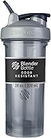 Vista 21 de BlenderBottle - Botella agitadora Pro Series ideal para batidos de proteínas y preentrenamiento, 28 onzas, color negro