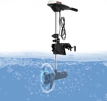 Electric Outboard Motor Fishing Boat Engine Ship Trolling For Canoe Dinghy Thrust Inflatable Kayak Boats Transom Mount Short Shaft Duty Air Underwater Kayaks Easy To Install And Carry 12V 65Lbs