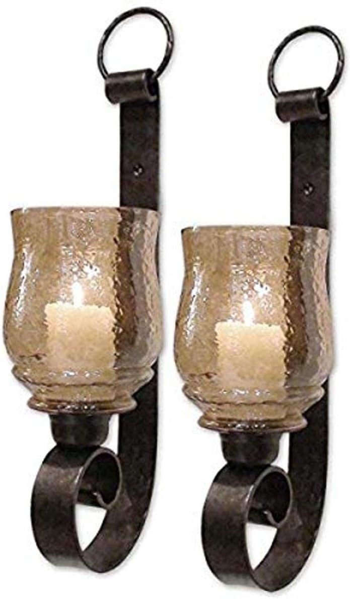 UttermostBronze Joselyn Small Wall Sconces 6 x 6 x 18 (Set of 2), 2 Count