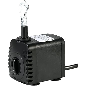 Decdeal Wasserpumpe Tauchpumpe 600 l/h 8 W sehr leise mit 4 Saugn pfen f r Brunnen Fischtank Hydroponik-Systeme mit 2 D sen