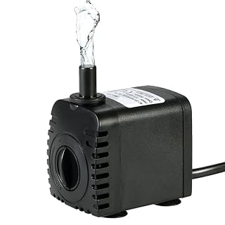 Bomba de Agua Sumergible Decdeal 600L/H 8W con 2 boquillas, para acuario, fuentes y sistemas hidropónicos