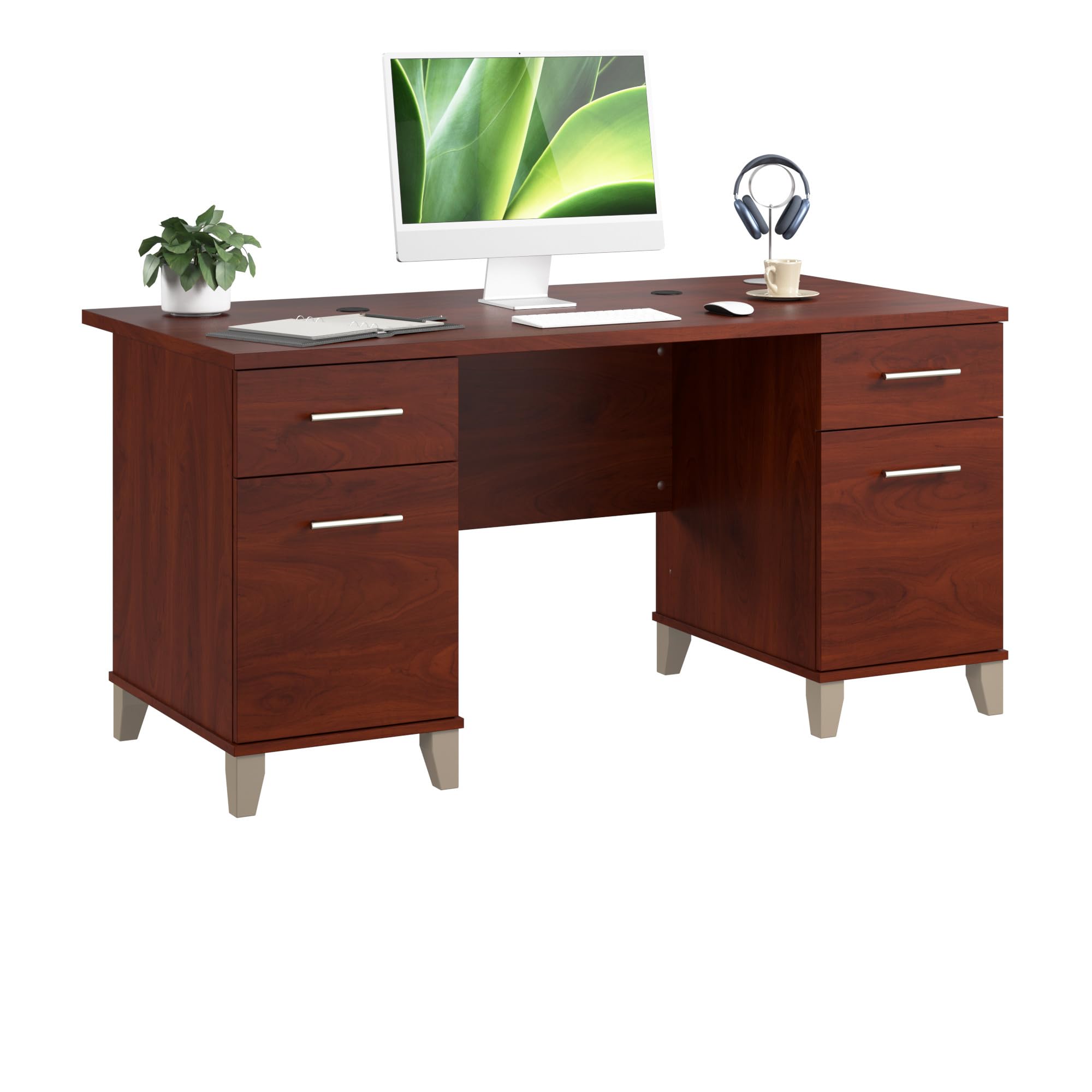 Amazon.com: Bush Home 60-Inch Office Desk with Drawers, Computer