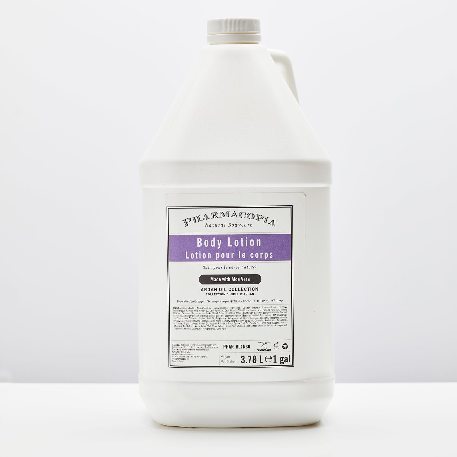 Pharmacopia Argan Body Lotion – Moisturizing Aromatherapy Body Cream with Natural & Organic Ingredients – Aromatic Body Moisturizer, 128 oz