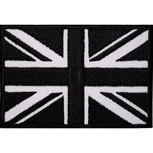 ANNIUP Toppa ricamata con bandiera britannica con motivo in tessuto fai da te, da cucire e attaccare su vestiti, da attaccare a borse, giacche, cappotti, pantaloni, cappelli, 2 pezzi, taglia unica