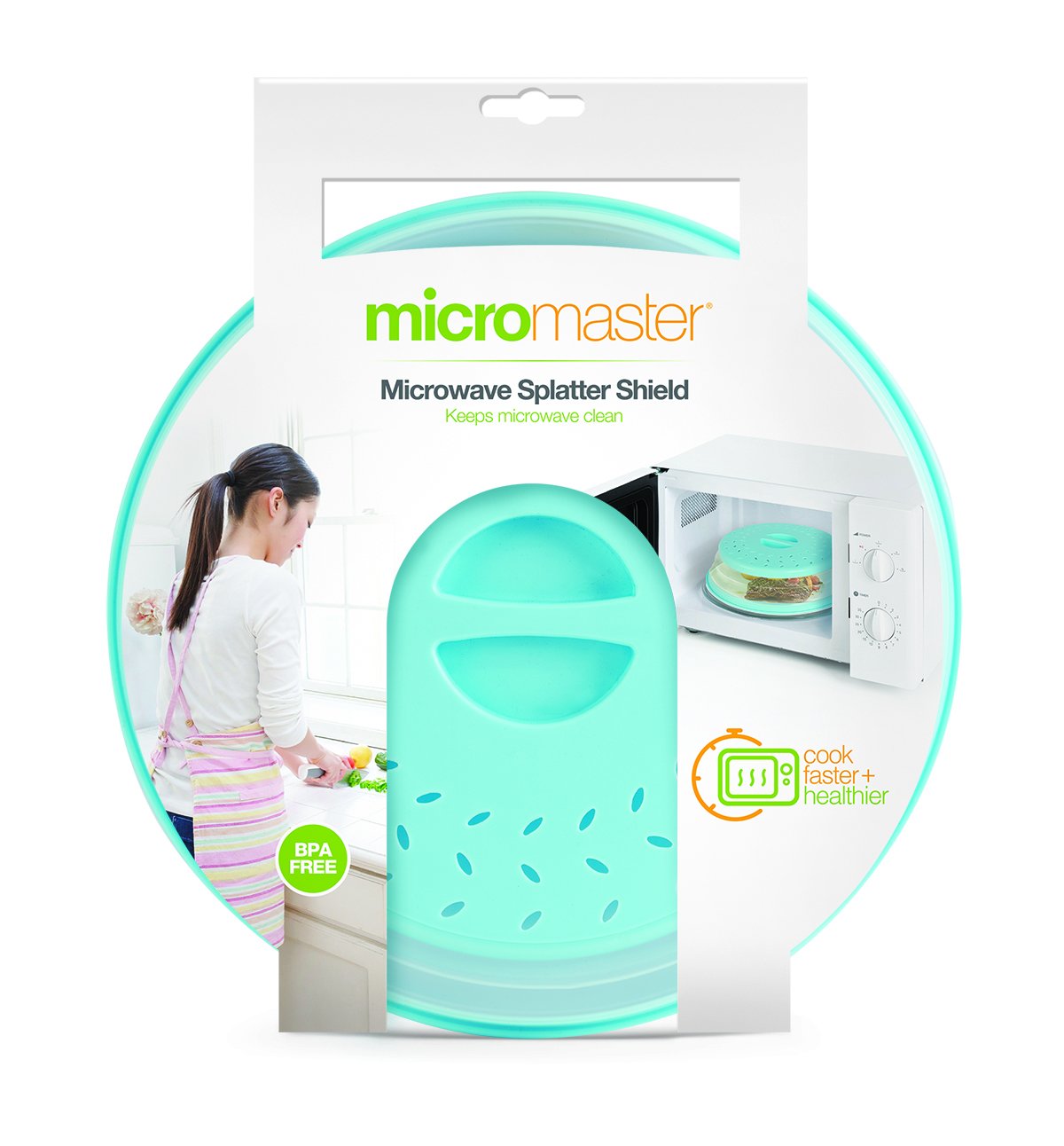 Handy Gourmet Collapsible Microwave Shield, Teal