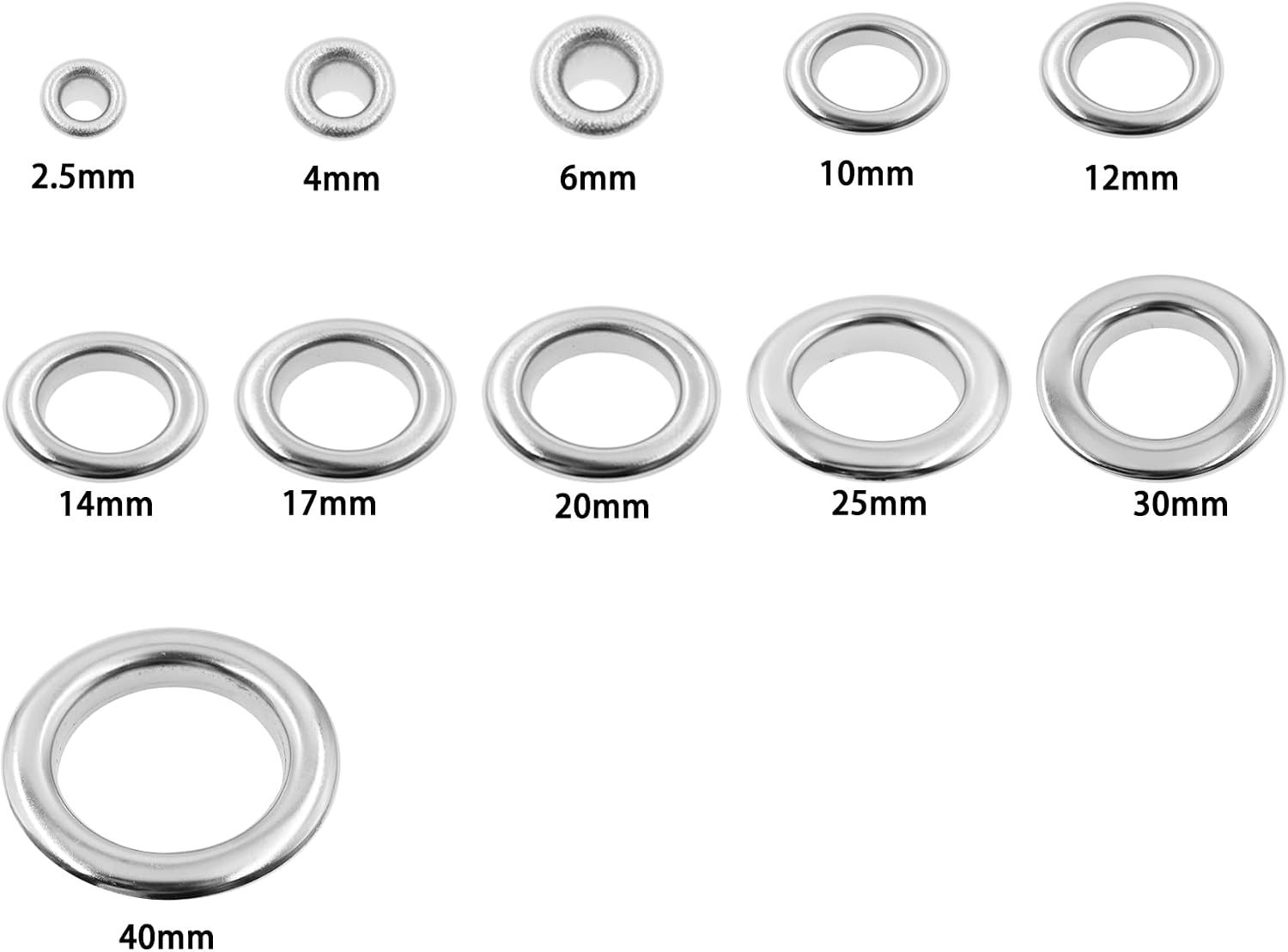 Grommets Eyelets,ULIFESTAR Metal Eyelets Grommets,Portable Hole Eyelets,Curtain Grommets,Hand Press Iron Grommets for Leather,Belt,Shoes,Tarp,Canvas,DIY Project
