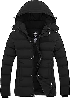 wantdo Women's Hooded Warm Winter Coat Quilted Thicken Puffer Jacket with Removable Hood Global Recycled Standard Global Recycled Standard Global Recycled Standard