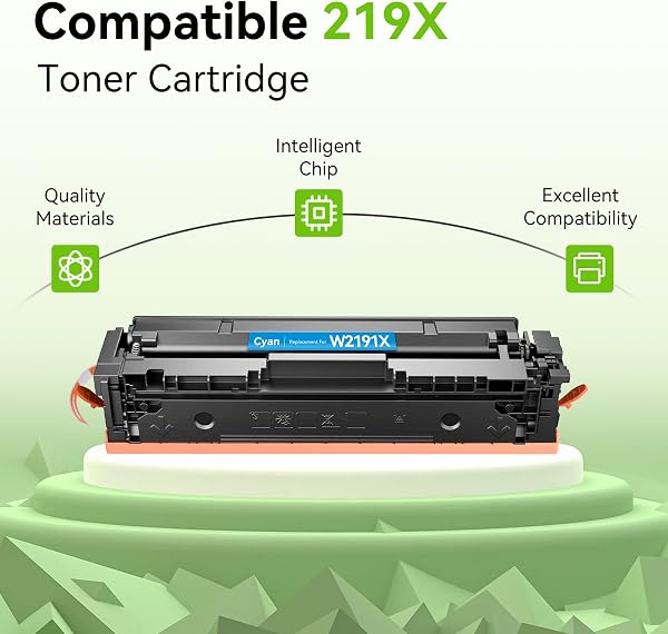 swiss toner 219X (con chip) Compatibile per 219X Toner Set per 3302FDWG Toner per HP Color LaserJet Pro MFP 3302FDWG MFP 3302FDNG MFP 3302SDWG per HP 219X 219A W2190X W2191X W2192X W2193X,4-Park - 4