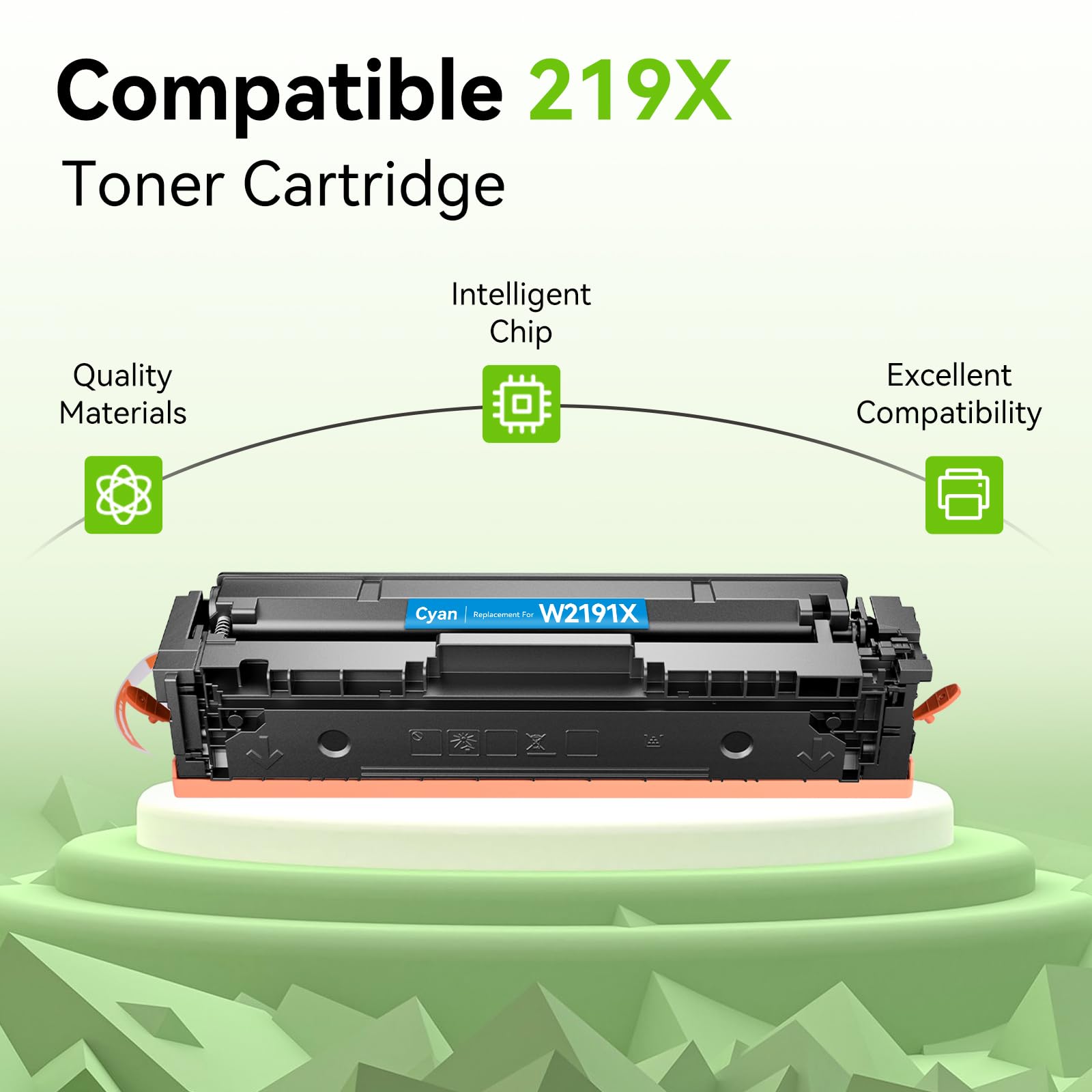 swiss toner 219X (con chip) Compatibile per 219X Toner Set per 3302FDWG Toner per HP Color LaserJet Pro MFP 3302FDWG MFP 3302FDNG MFP 3302SDWG per HP 219X 219A W2190X W2191X W2192X W2193X,4-Park