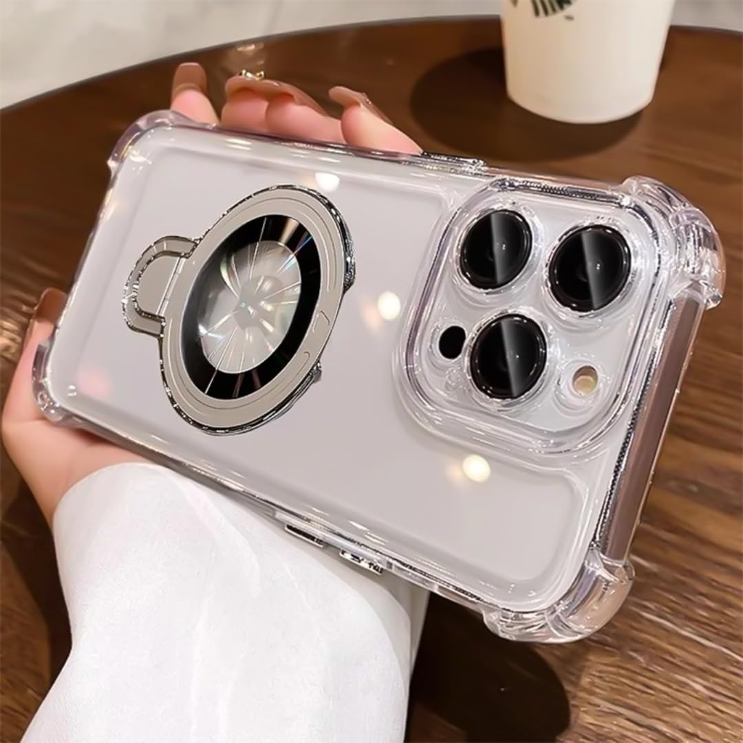 Coque de charge sans fil iPhone 15 Plus antichoc à anneau magnétique - 7