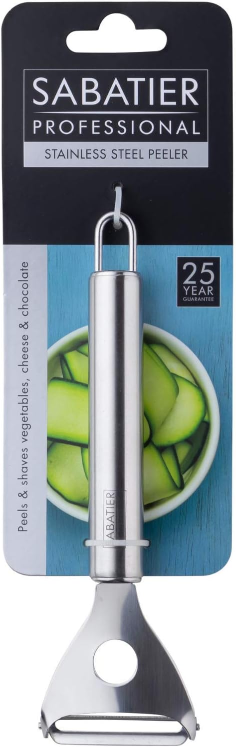 Sabatier Professional Stainless Steel Vegetable Peeler, Glides Effortlessly. for Potatoes & Apples. Peels Carrots