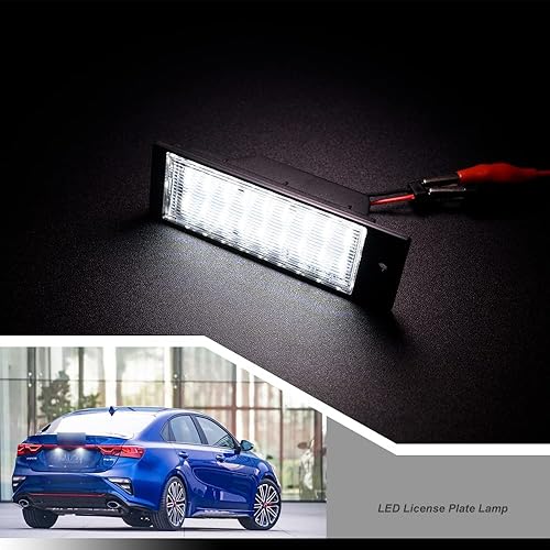 Miniatura 2 de NSLUMO Conjunto de luz LED de matrícula para Kia Forte Sedan 2019 2020 2021 2022 2023, repuesto OEM 6000K xenón blanco 18-SMD sin errores luces LED