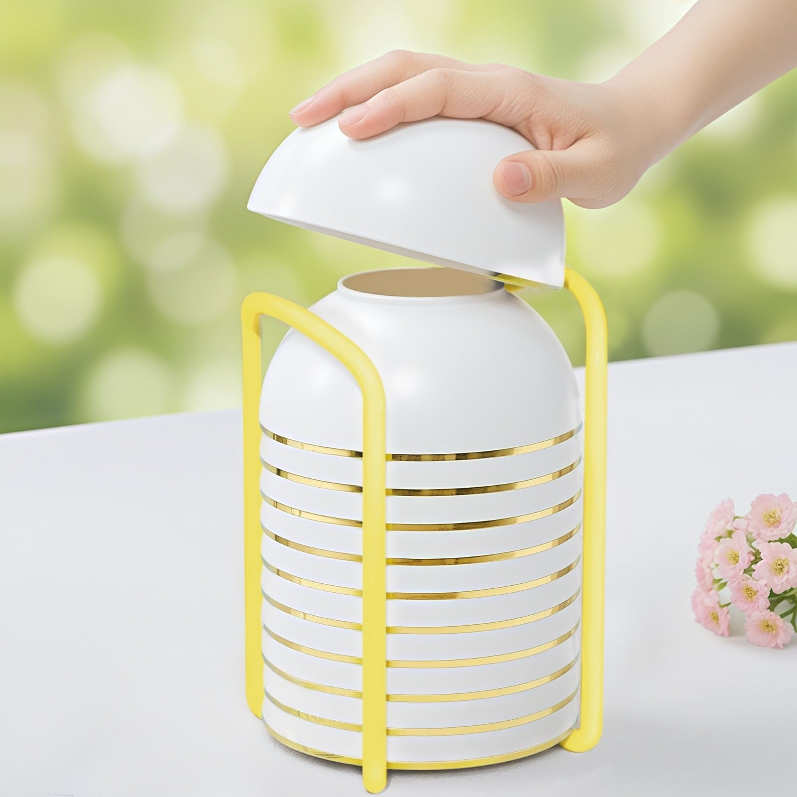 Generisch 2 supporti regolabili per stoviglie da cucina, organizer estensibile per ciotole e piatti da 11,4 a 21,1 cm, porta piatti per cassetti da cucina, salvaspazio per piano di lavoro