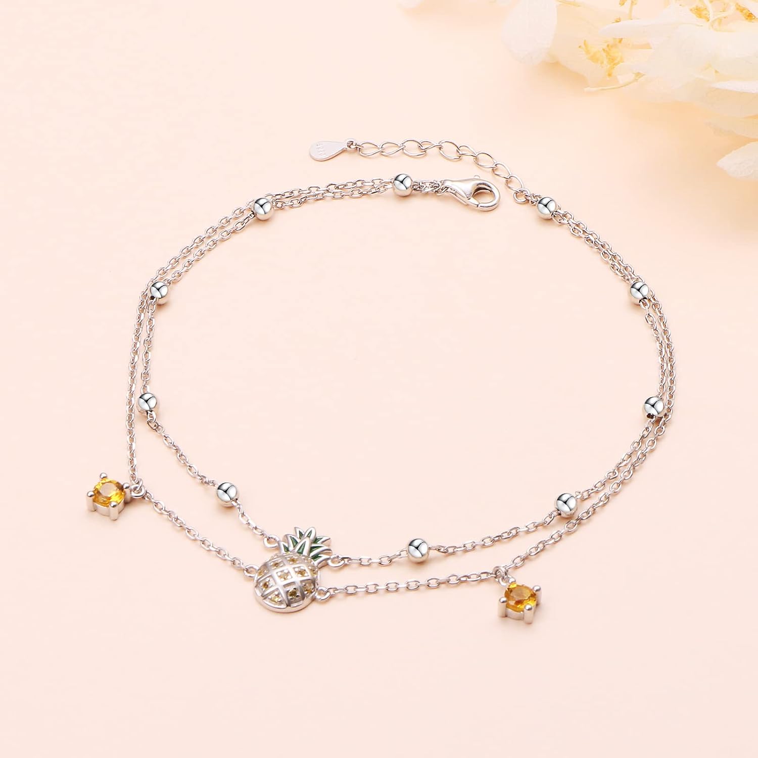 Anklets for Women S925 Sterling Silver Adjustable Beach Foot Ankle Bracelet Jewelry Gifts - Image 5