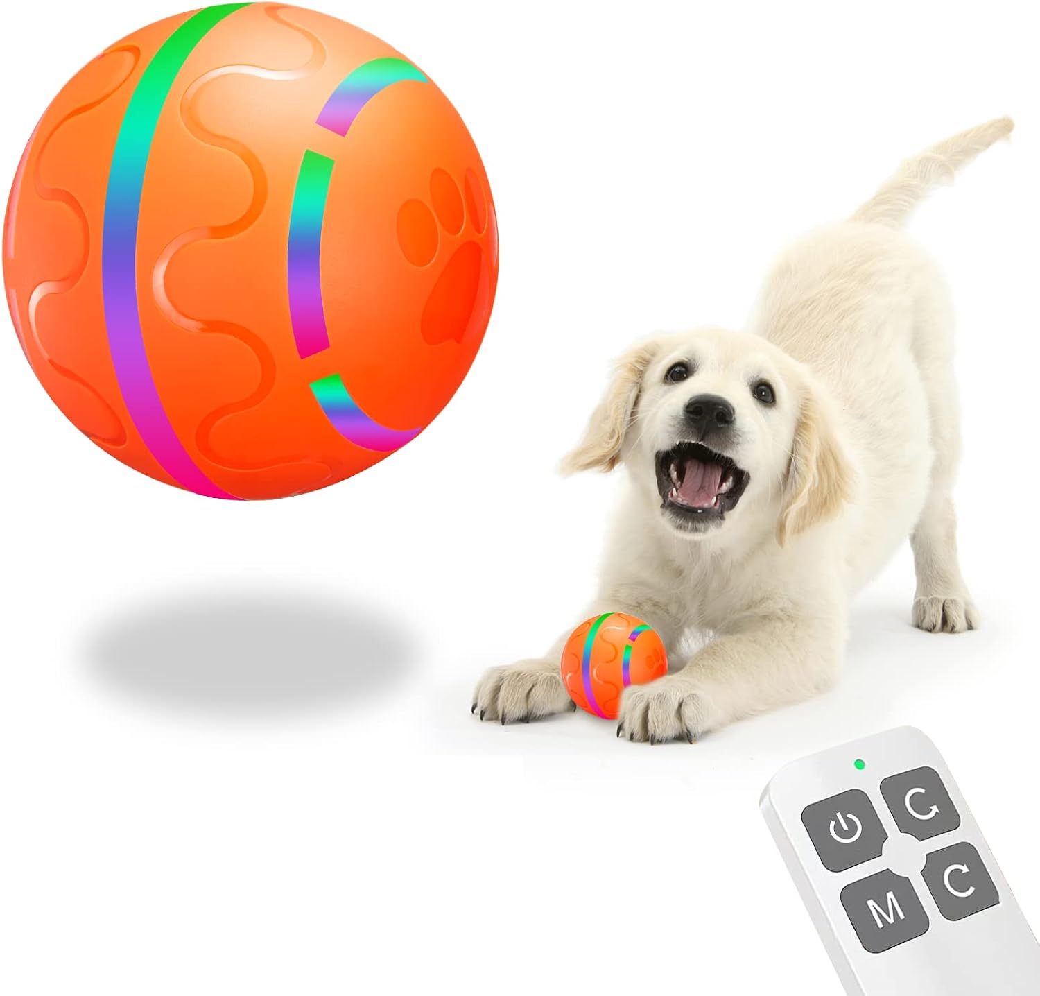 Belobill Interactive Dog Ball Toys, Wicked Ball with Remote Control, Durable Motion Activated Automatic Rolling Ball Toys, Jumping…
