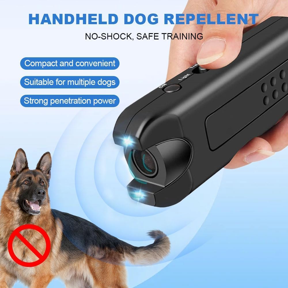 Ultrasonic Dog Repeller, Upgrade Dog Bark Deterrent Devices Anti Barking Devices Super Ultrasonic Dog Chaser Dog Bark Deterrent Device Bark Box Sonic Barking Deterrent Devices (2pcs)