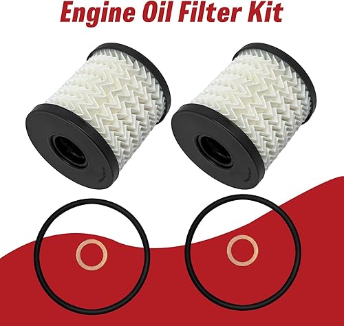 Miniatura 9 de Kit de filtro de aceite de motor de 2 piezas reemplazar 11427622446 compatible con Mini Cooper Clubman Countryman Paceman Hardtop Cabrio Coupe