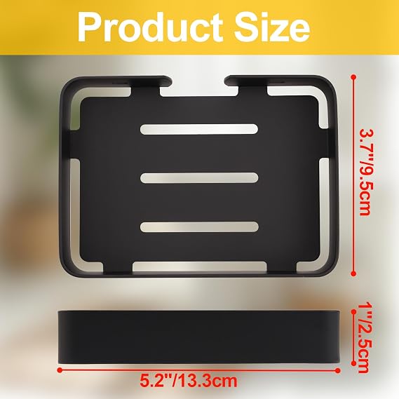 Soap Dish Stainless Steel Black Soap Dish Holder Wall Mounted Shower Soap Holder with Screws, Sturdy Soap Dish for Bar Soap Stylish Soap Dish Holder for Shower Bathroom Kitchen Sink Tub