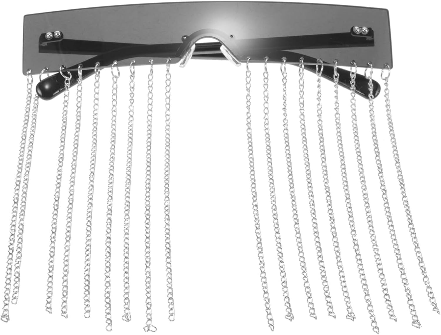 MAGICLULU Sunglasses with Tassel and Artificial Diamonds, Gray Lens Party Glasses for Women and Teens, Fashionable Novelty Eyewear for Adult Events
