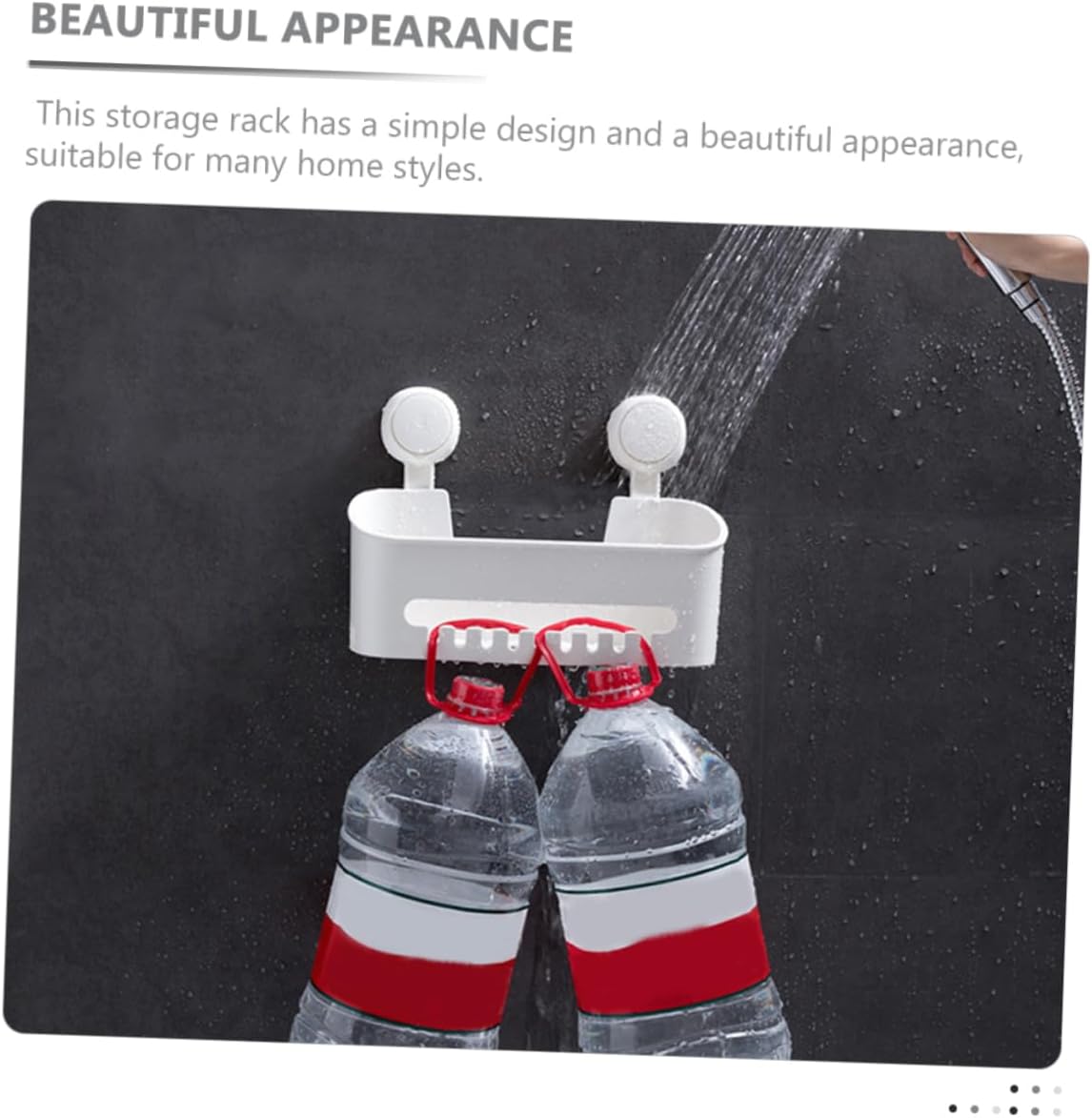 SOLUSTRE Bathroom Decor Suction Cup Storage Rack over Toilet Organizer Wall-mounted Towel Holder