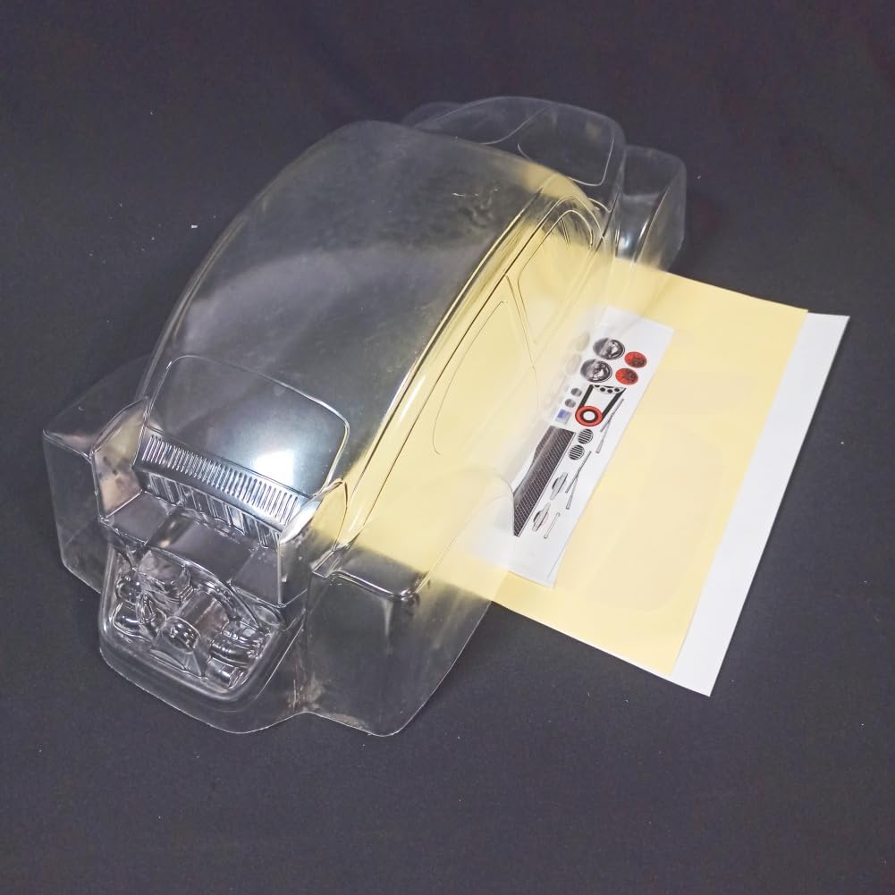 SANTAIZI 313mm Wheelbase RC Body Beetle LEXAN PC Shell Width 200mm for MT and Crawler Car (Clear Body)