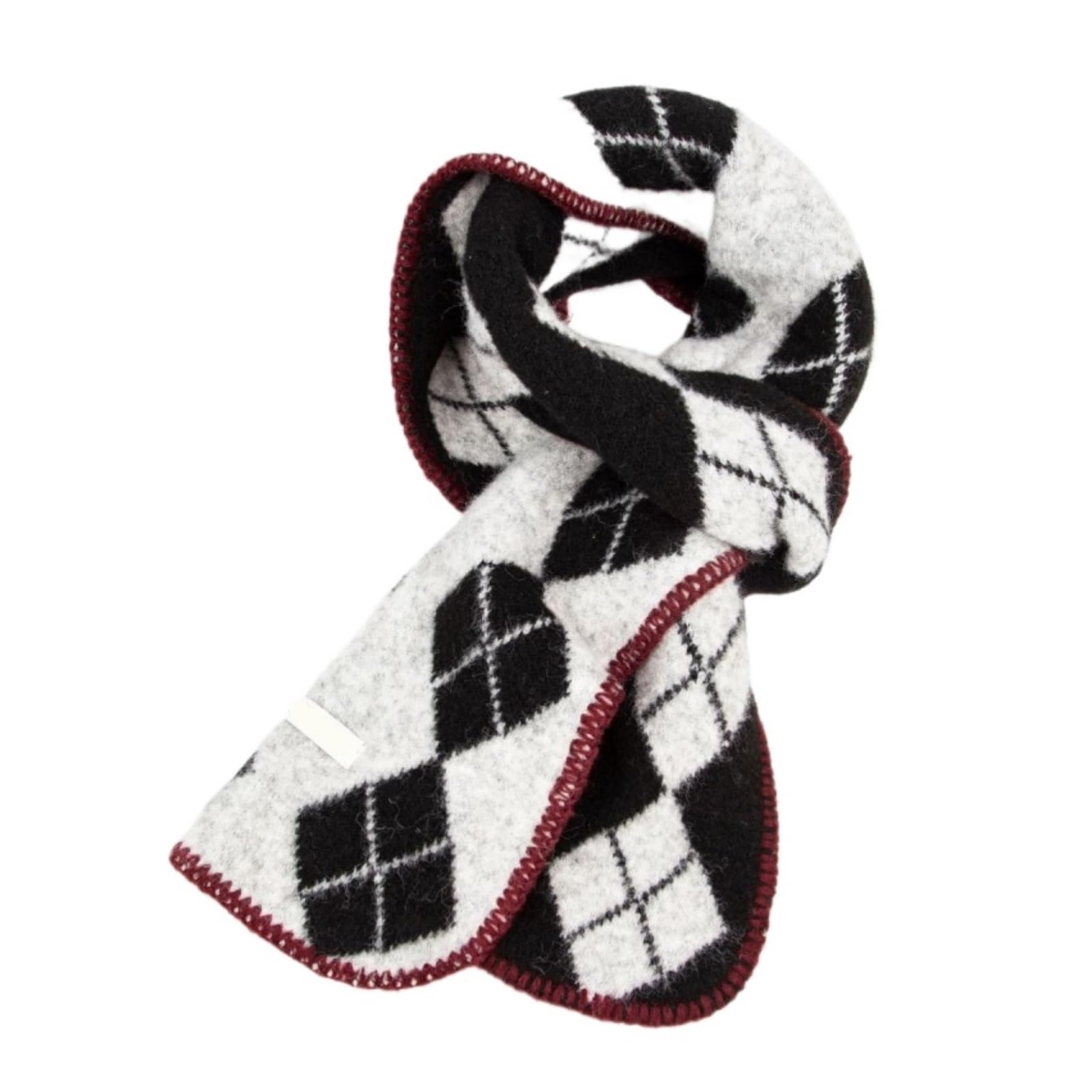 Miękki Szal Szalik W Kratę Argyle Stylu College'u, Zimowy, Ciepły, Polar Retro Szalik Na Co Dzień(Multi-colored-A)