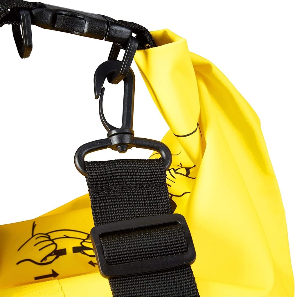 Ocean Dry Bag Borsa impermeabile/Sacco Ideale per motoscafi, barche a vela, moto d'acqua, rafting, kayak, canoe, paddle board, campeggio, pesca 5L Giallo