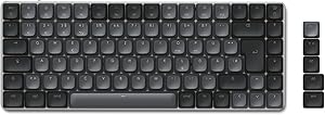 Satechi Tastiera Meccanica 75% SM1 𝗤𝗪𝗘𝗥𝗧𝗬 𝗨𝗦, Bluetooth, 84 Tasti, Retroilluminata e Ricaricabile, Ideale per Gaming, per Mac e Windows (Grigio-Nero, Layout Americano)