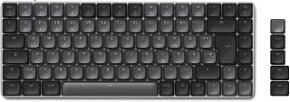SATECHI Teclado Mecánico 75% SM1 𝗤𝗪𝗘𝗥𝗧𝗬 𝗨𝗦, Bluetooth, 84 Teclas, Retroiluminado y Recargable, Ideal para Gaming, para Mac y Windows (Gris-Negro, Distribución Americana)