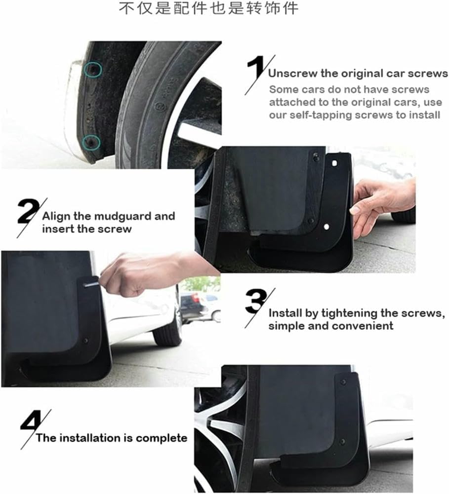 4pcs for Civic 4dr Sedan 1996-2003 Mudflaps Guard Splash Mudguards Fender Mud Flap Car Accessories Auto Styline Front Rear