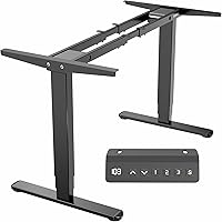VIVO DESK-V103E Electric Dual Motor Standing Desk Frame - 40-85" Tops, 220lbs Capacity, Memory Controller, Black