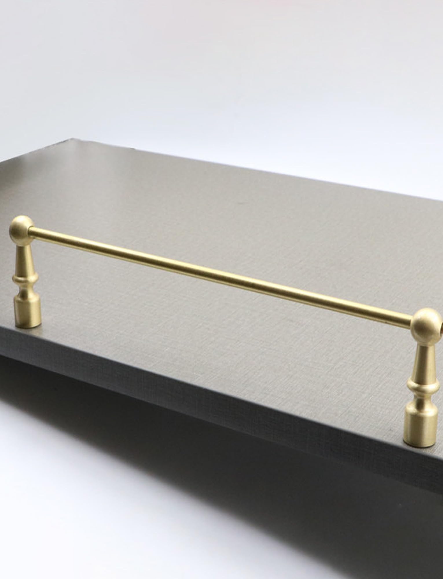 Aluminum Fence for Shoe Rack, Decorative Shelf Guard Rail for Wood Cabinets, Wardrobe Barrier Rod, Display Cupboard(Brass,92cm/36.3in)