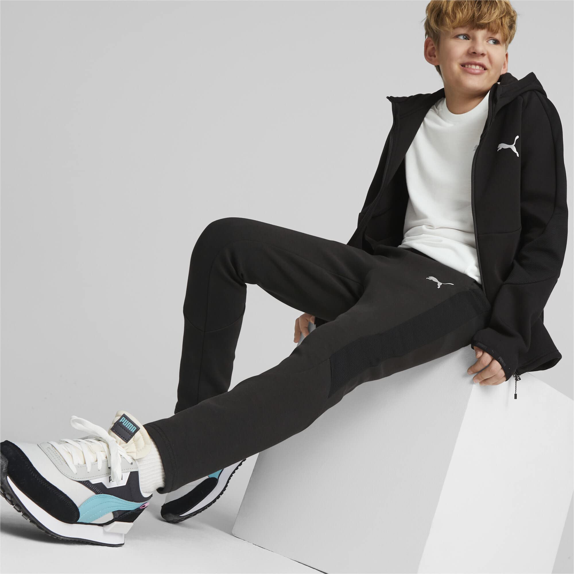 PUMA Pantalones Evostripe B - Pantalones de Punto Niños