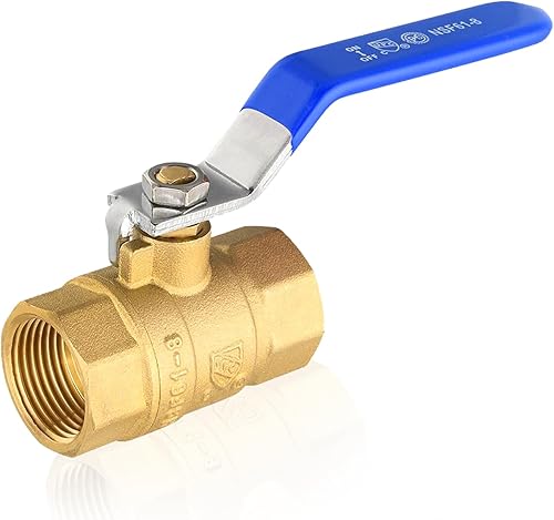 Miniatura 9 de Paquete de 2 válvulas de bola roscadas HeSun FIP de 3/4 de pulgada, válvula de cierre de latón de puerto completo, NPT hembra de 3/4" x NPT hembra